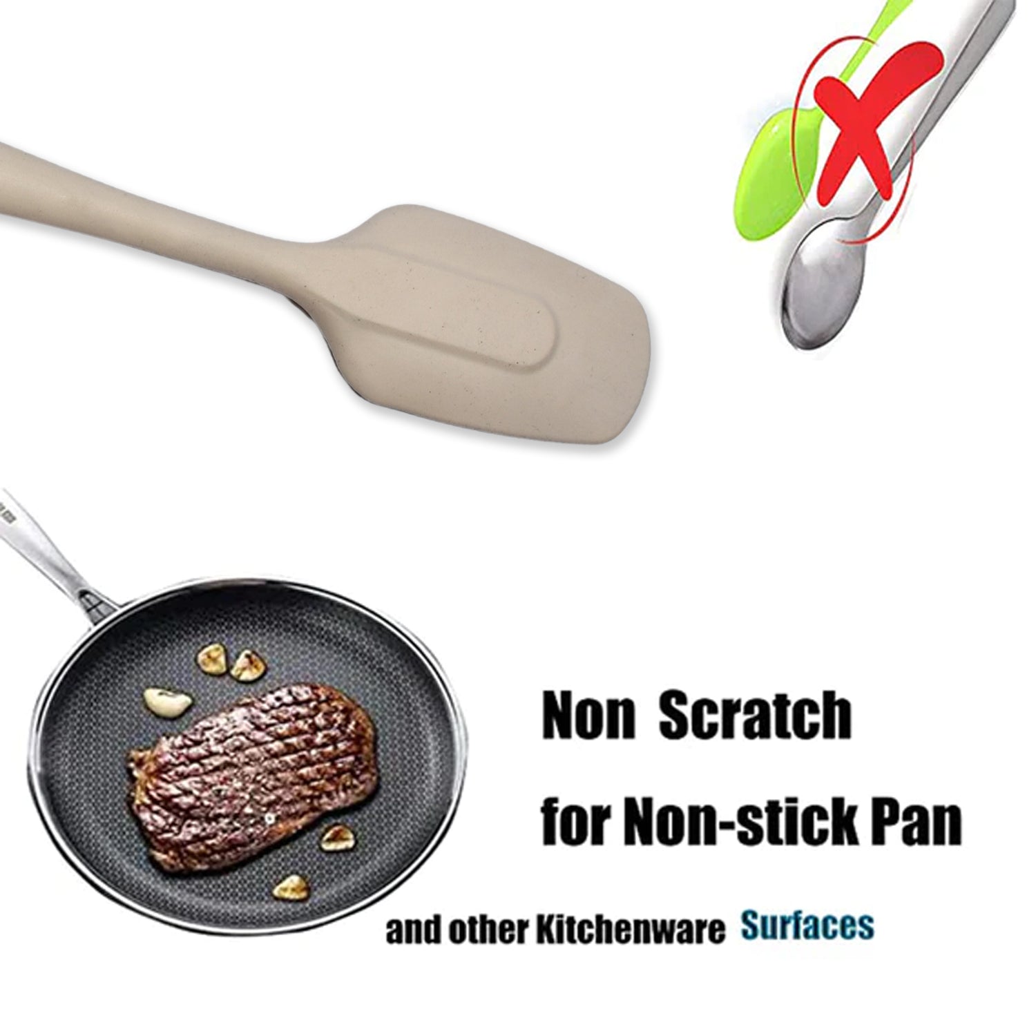 5390 Silicone Spatula Pro Large Rubber Spatula Silicone Heat Resistant 600°F Non-Stick Seamles Design Kitchen Use Spatula for Cooking Scraping Baking Scraper Stir Spoonula Grey DeoDap 5390 Silicone Spatula Pro Large Rubber Spatula Silicone Heat Resistant 600°F Non-Stick Seamles Design Kitchen Use Spatula for Cooking Scraping Baking Scraper Stir Spoonula Grey DeoDap